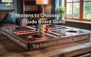 wooden ludo board game